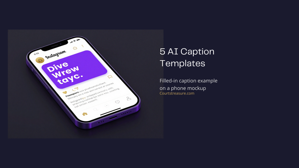 5 AI caption templates for TikTok and Instagram — digital download", then