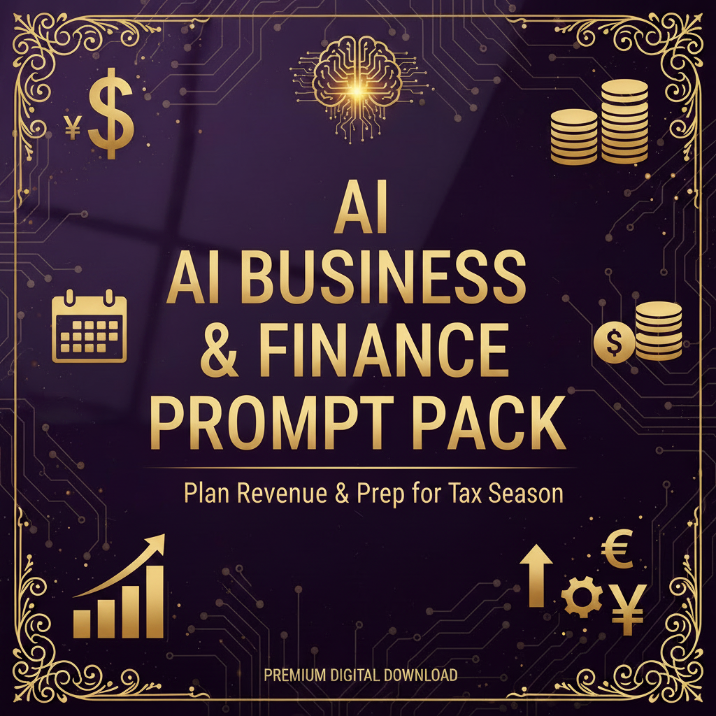 AI Business & Finance Prompt Pack - Plan Revenue & Prep for Tax Season