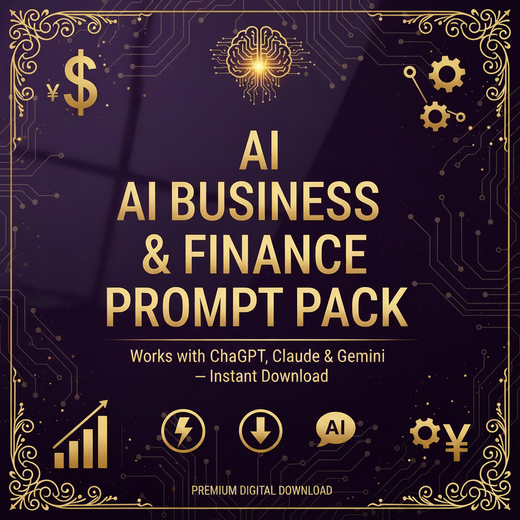 AI Business & Finance Prompt Pack - Works with ChatGPT, Claude & Gemini